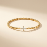Gold Crystal Cross Bracelet