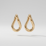 Gold Open Teardrop Earrings
