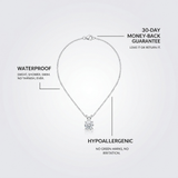 Silver Crystal Solitaire Necklace