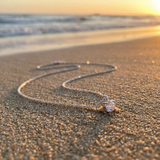 Silver Crystal Solitaire Necklace