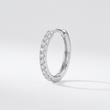 Silver Crystal Hoop Earrings