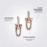 Pavé Link Hoop Earrings