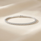 Silver Crystal Tennis Anklet