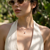 Silver Crystal Solitaire Necklace