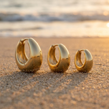 Chunky Hoop Earrings Set