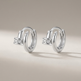 Crystal Huggie Hoop Earrings