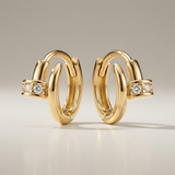 Crystal Huggie Hoop Earrings