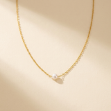 Gold Single Pearl Necklace