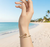 Gold Opal Bracelet Women | Luxury Screw Bangle Stainless Steel