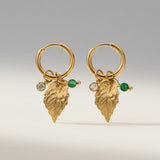Leaf Hoop Earrings