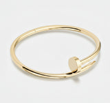 Gold Opal Bracelet Women | Luxury Screw Bangle Stainless Steel