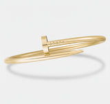 Gold Opal Bracelet Women | Luxury Screw Bangle Stainless Steel