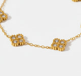 Gold Clover Charm Bracelet