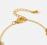 Gold Clover Charm Bracelet