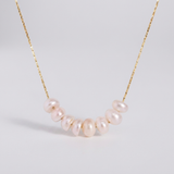 Gold Baroque Pearl Strand Necklace