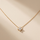 Gold Crystal Flower Necklace