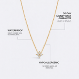 Gold Crystal Flower Necklace