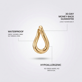 Gold Open Teardrop Earrings