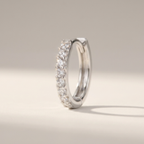 Silver Crystal Hoop Earrings