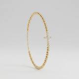 Gold Crystal Cross Bracelet