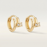 Crystal Huggie Hoop Earrings