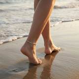 Silver Crystal Tennis Anklet