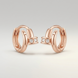 Crystal Huggie Hoop Earrings