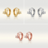 Crystal Huggie Hoop Earrings