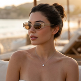 Silver Crystal Solitaire Necklace