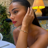 Gold Crystal Cross Bracelet