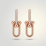 Pavé Link Hoop Earrings