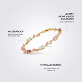 Gold Marquise Stone Bracelet