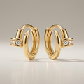 Crystal Huggie Hoop Earrings