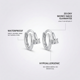 Crystal Huggie Hoop Earrings