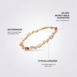 Gold Marquise Stone Bracelet