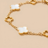 Gold Clover Charm Bracelet
