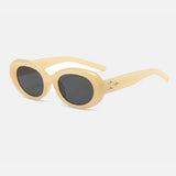 Brown Oval Sunglasses
