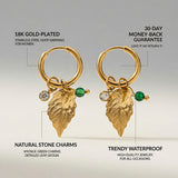 Leaf Hoop Earrings