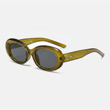 Brown Oval Sunglasses