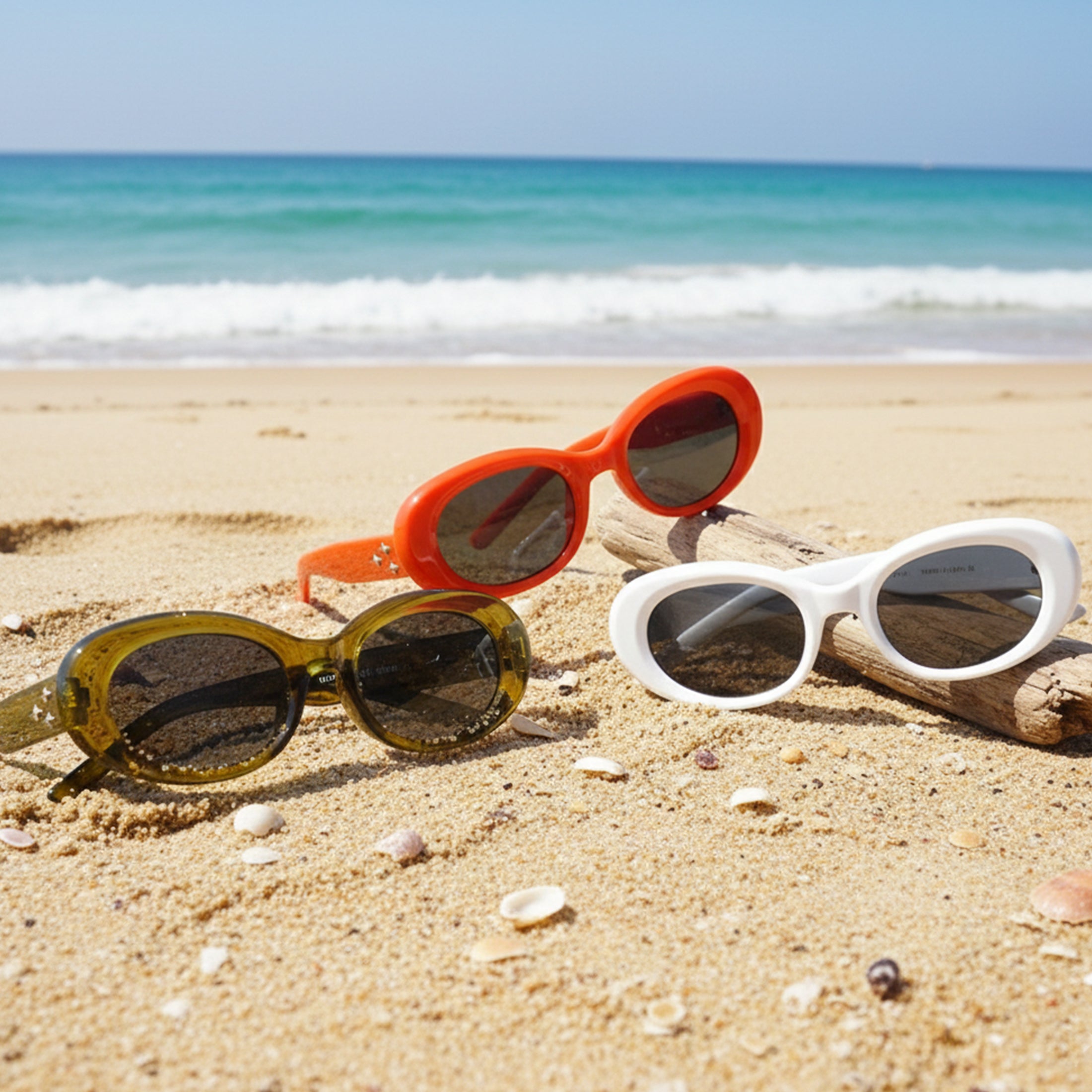 Brown Oval Sunglasses
