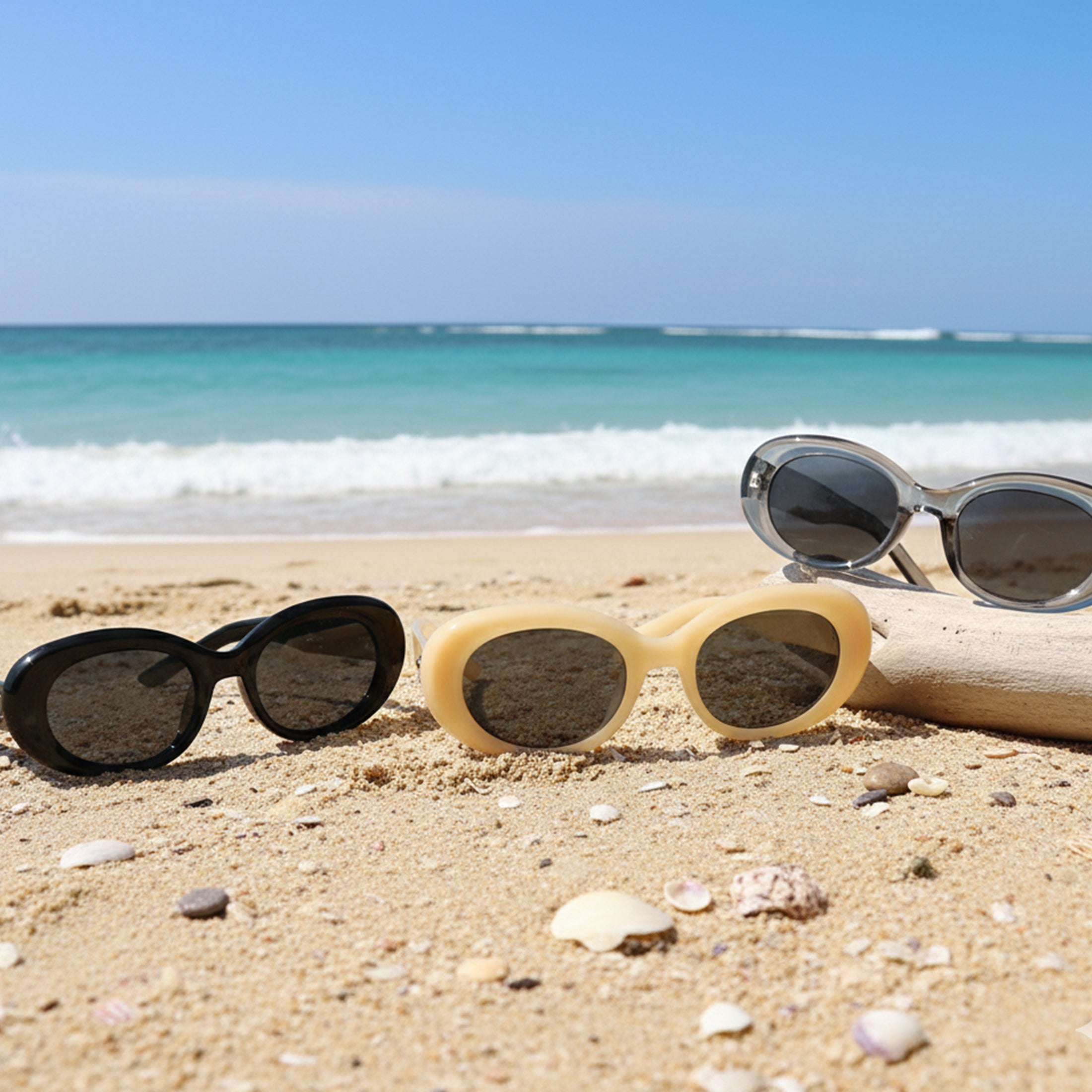 Brown Oval Sunglasses