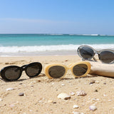 Brown Oval Sunglasses