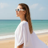Brown Oval Sunglasses