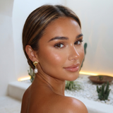 Gold Shell Pearl Drop Earrings