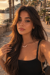 Gold Baroque Pearl Strand Necklace