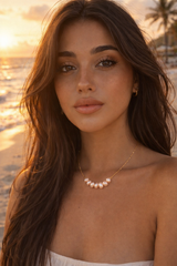 Gold Baroque Pearl Strand Necklace