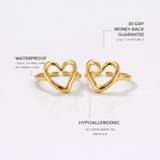 Gold Open Heart Ring