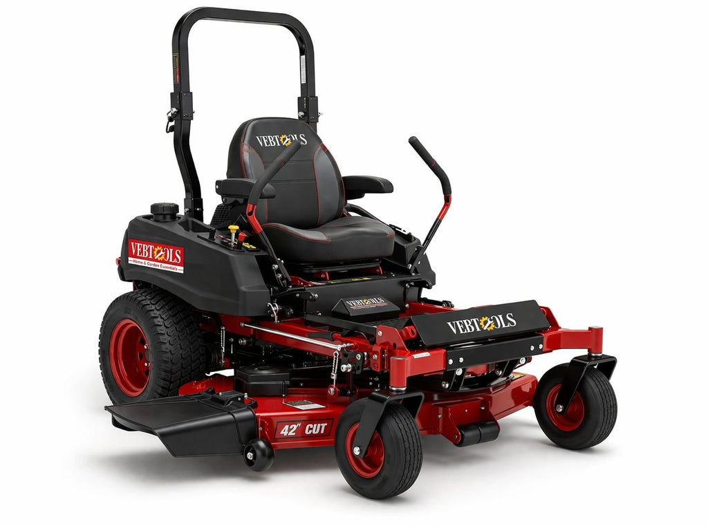 VebTools 46 in. 22 HP Gas Riding Lawn Mower with Briggs & Stratton Engine, 7-Speed Transmission & Dual Blade Cutting Deck — Ideal for Yards Up to 2 Acres