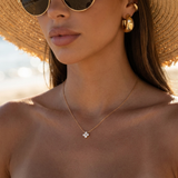 Gold Crystal Flower Necklace
