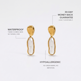 Gold Baroque Pearl Drop Earrings